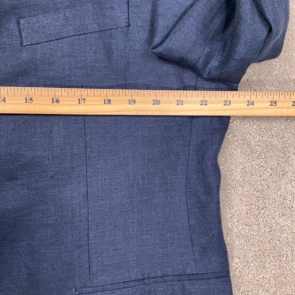Michael Kors Blazer Mens 44S Navy Blue Executive Classic Lightweight Linen - Picture 8 of 12